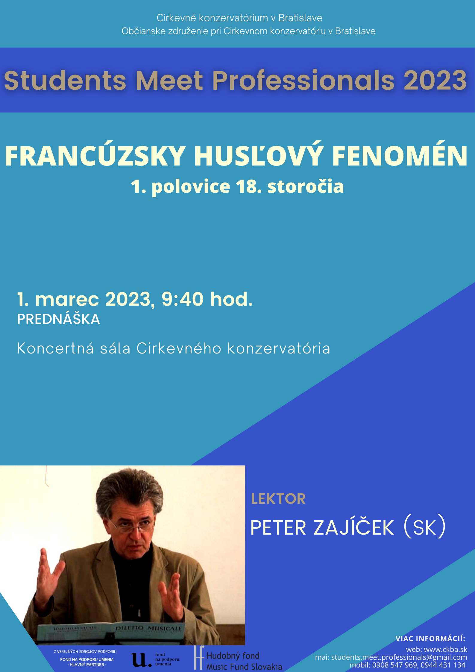 Prednáška s Petrom Zajíčkom Students Meet Professionals 2023