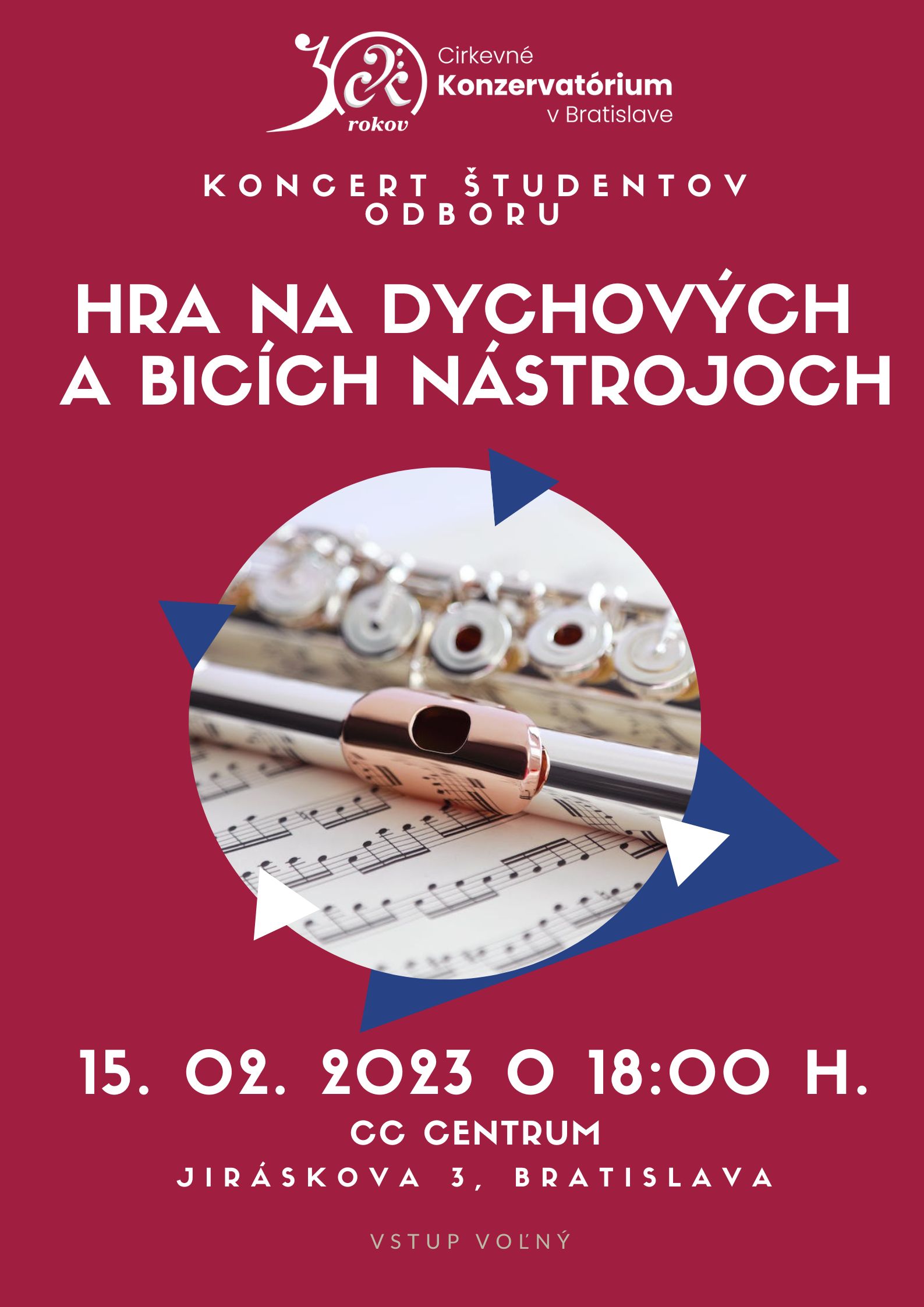 Výročný koncert odboru Hra na dychových a bicích nástrojoch