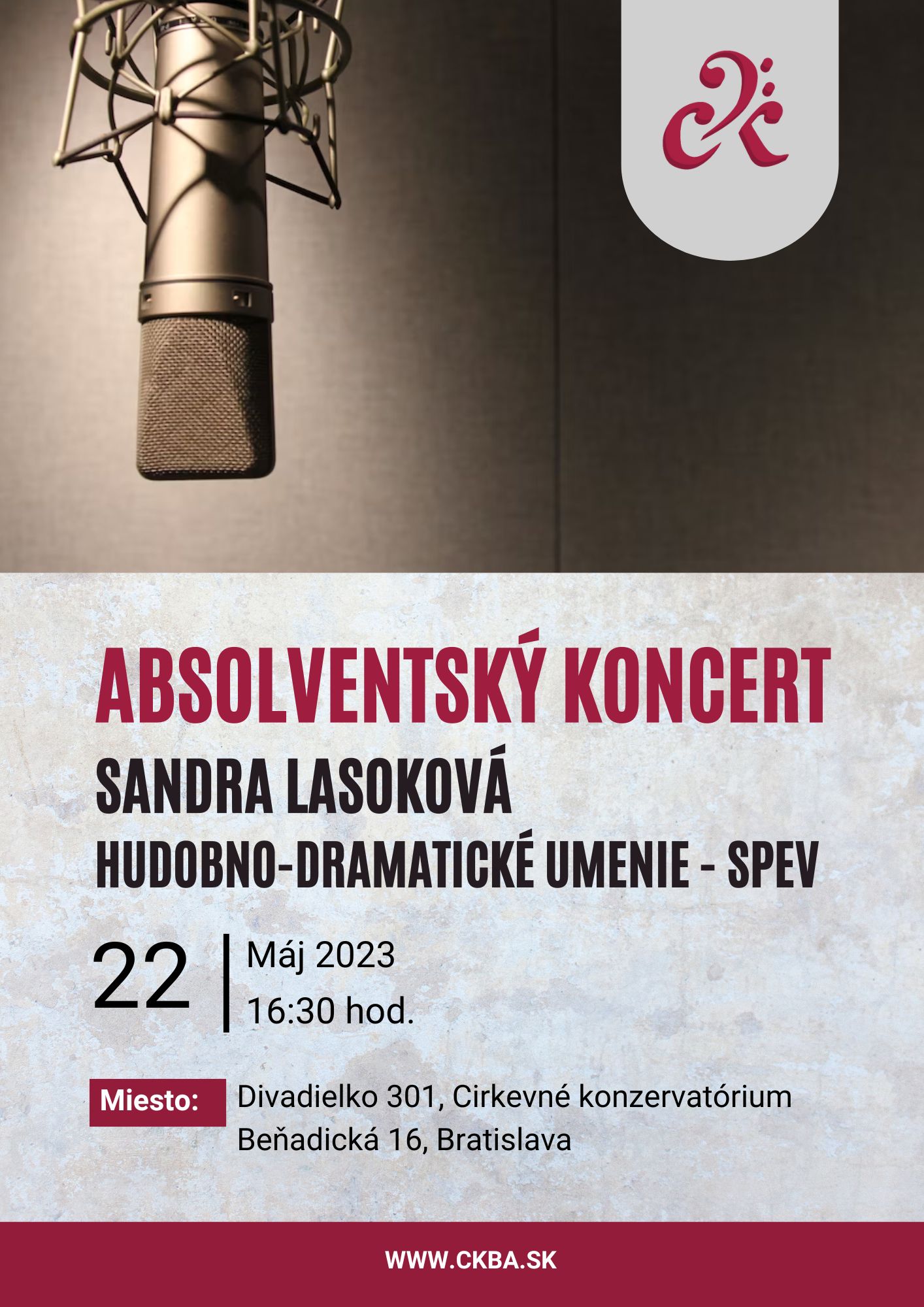 Absolventský koncert – Sandra Lasoková