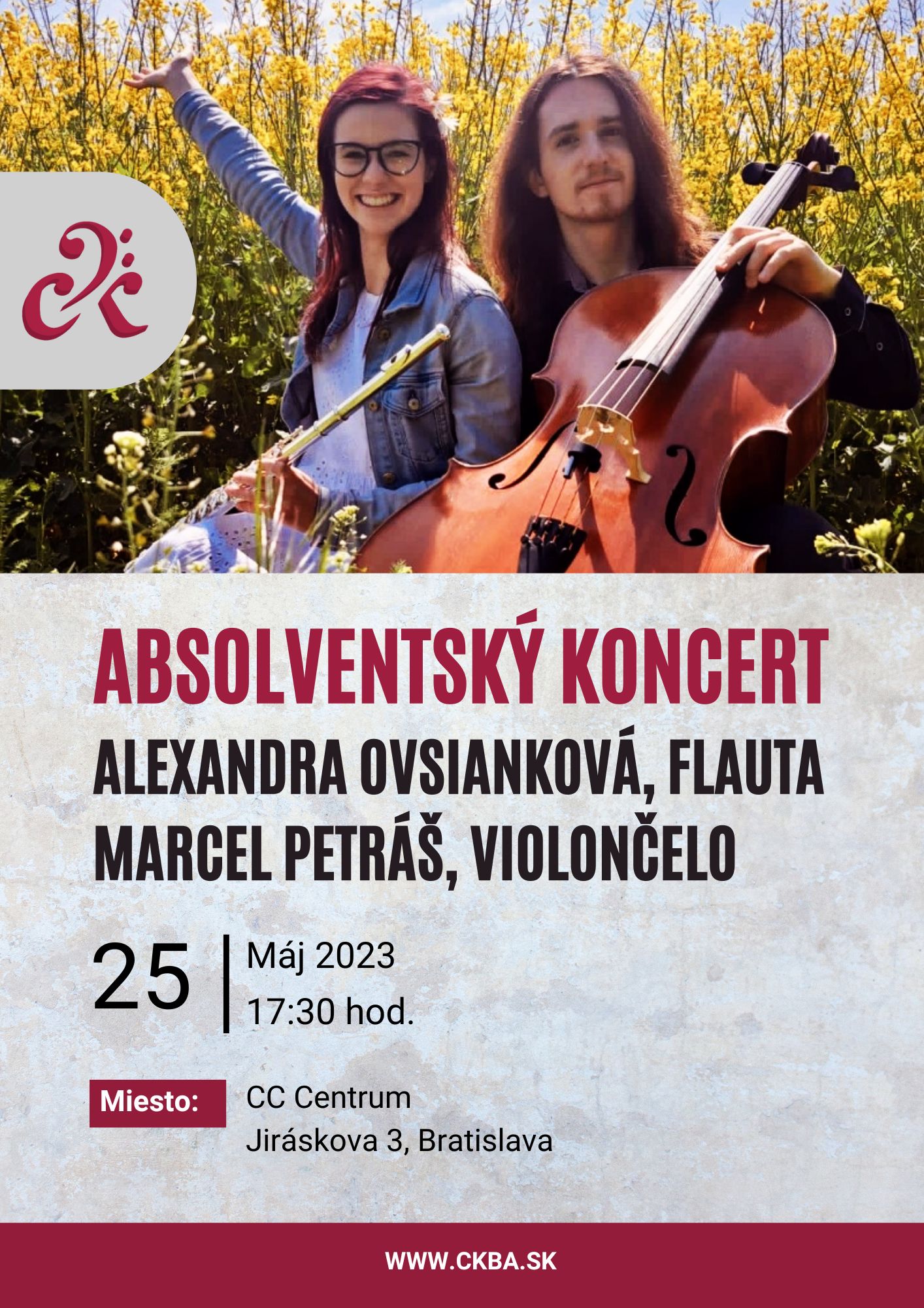 absolventský koncert Alexandra Ovsianková a Marcel Petráš