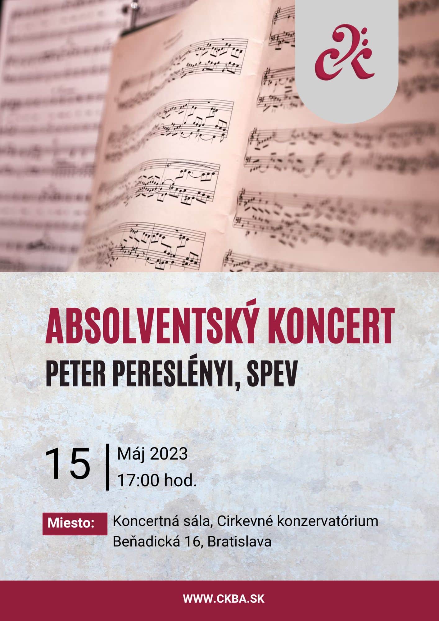 Absolventský koncert Peter Pereslényi