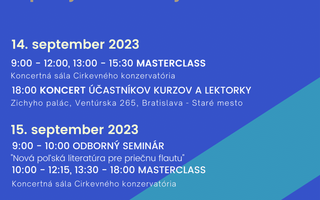Students Meet Professionals – flautové majstrovské kurzy